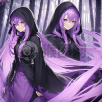 神秘紫发少女森林奇遇记