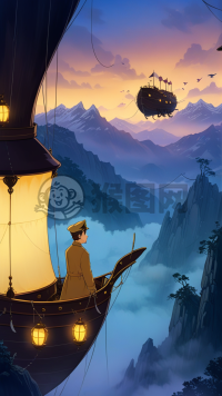 梦幻飞艇，神秘雾中探秘。