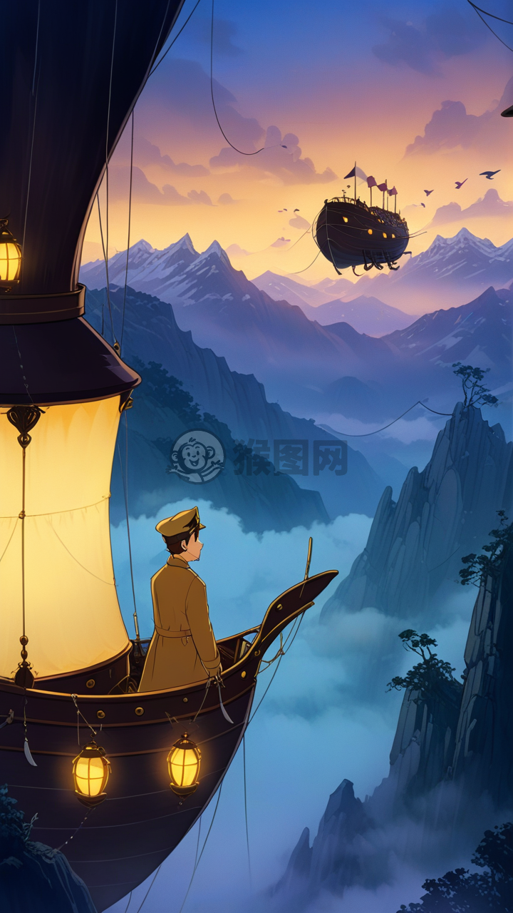 梦幻飞艇，神秘雾中探秘。