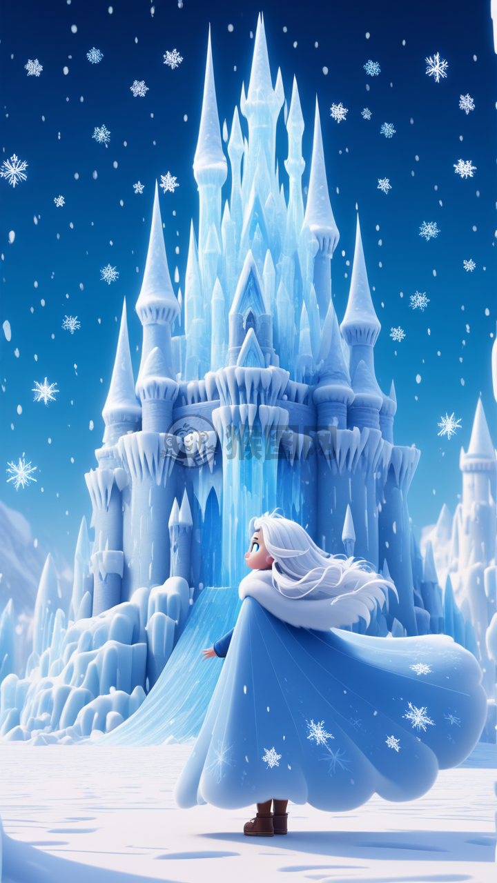 冰雪奇缘：白袍少女与冰霜城堡