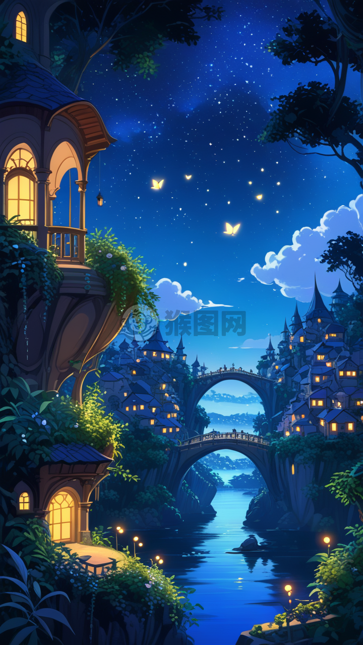 月光之森：飘浮魔幻城光影幻境。